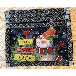 Set of 4 Vintage "Signs of Christmas" Placemats w/ Flaws